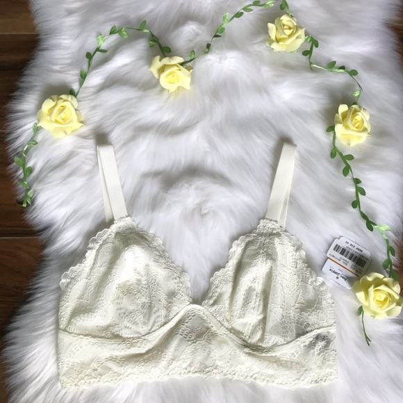 Free people ivory bralette NWT cream top lace - Picture 2 of 8